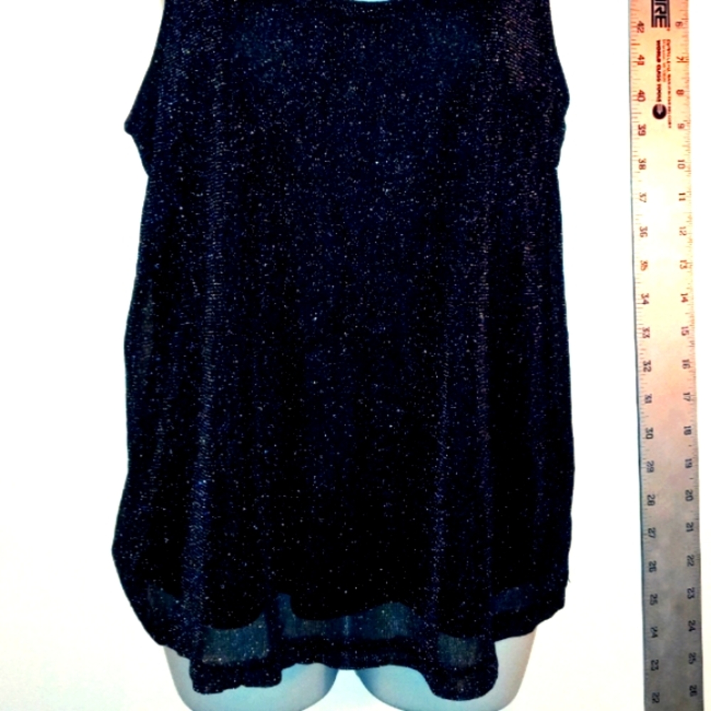 L - CHARLOTTE RUSSE – BLOUSE - BLK/SLVR - Picture 4 of 6